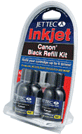JETTEC BLACK REFILL KIT 3 X 30mL BLACK INKS FOR CANON
