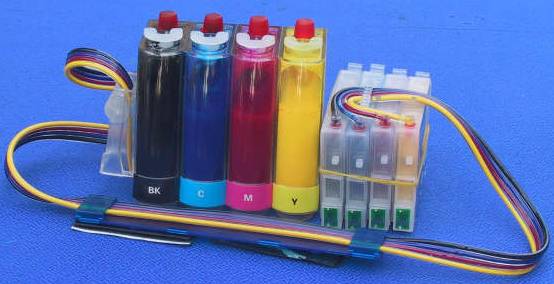 Ready primed 4 ink CIS system - (Pigment inks for Anti Fade prints) ready to instal in printer